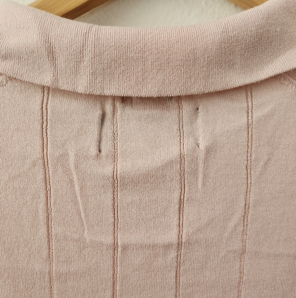 Abercrombie & Fitch Men's Featherweight Knit Polo Short‎ Sleeve Light Pink XL - Picture 6 of 7